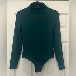 Express women  Dark Teal Long Sleeve Bodysuit